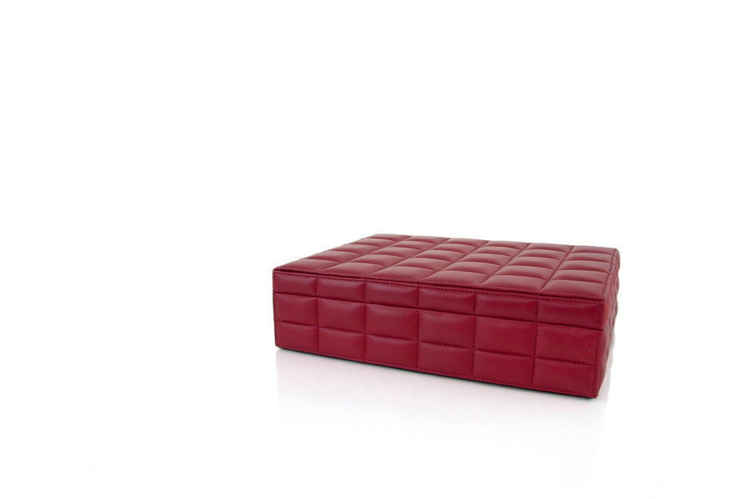 Quilted Leather Jewellery Box with Lift Out Tray - RL1212 - Sale