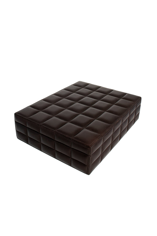Quilted Leather Jewellery Box with Lift Out Tray - RL1212 - Sale