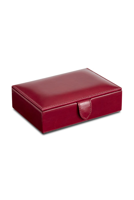 Small Leather Jewellery Box with dividers - RL1254