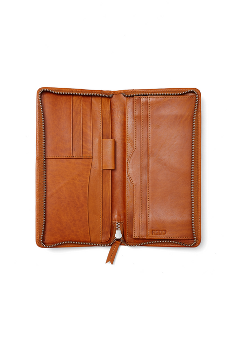 Leather Zip Around Travel Wallet  RL1284