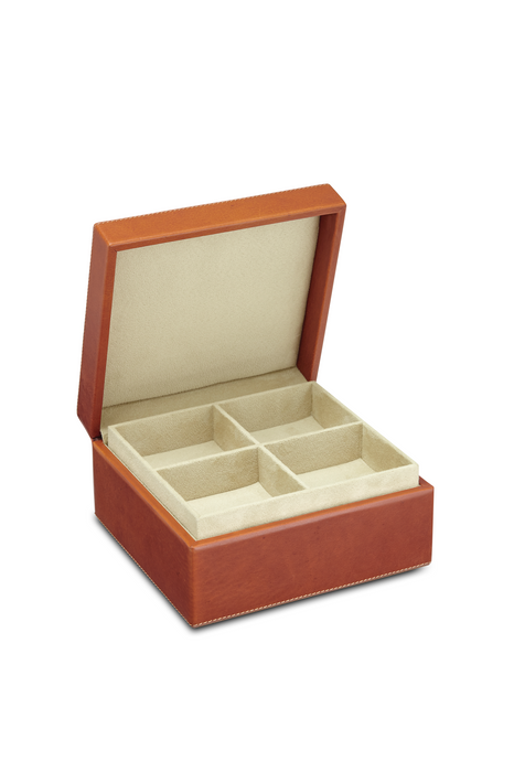 Square Leather Jewellery Box - RL860