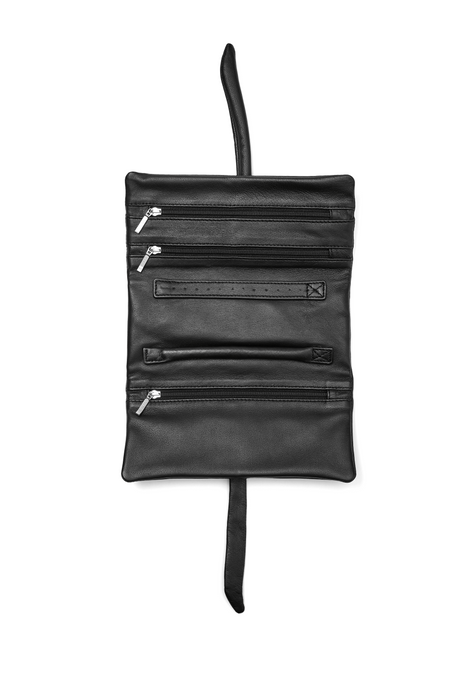 Leather Jewellery Roll with Knot Tie Closure   RL1852