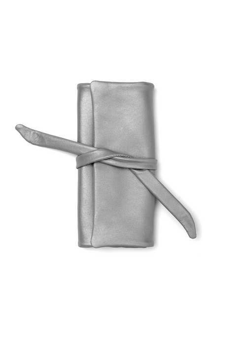 Leather Jewellery Roll with Knot Tie Closure   RL1852
