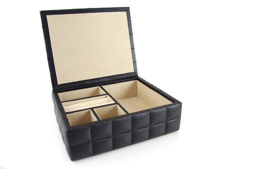 Quilted Leather Jewellery Box RL1263