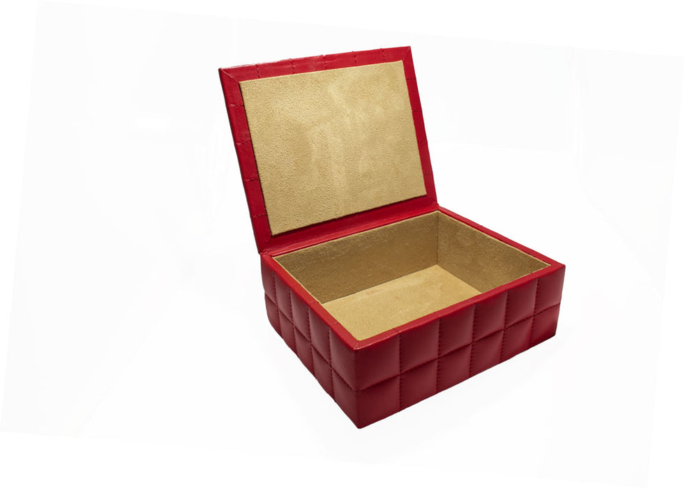 Quilted Leather Box - sale