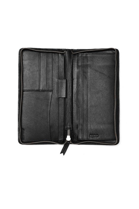 Leather Zip Around Travel Wallet