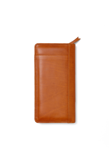 Leather Zip Around Travel Wallet