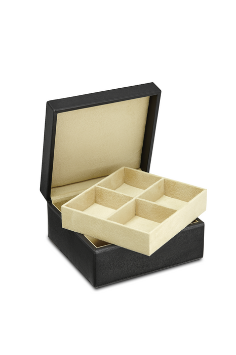 Square Leather Jewellery Box - RL860